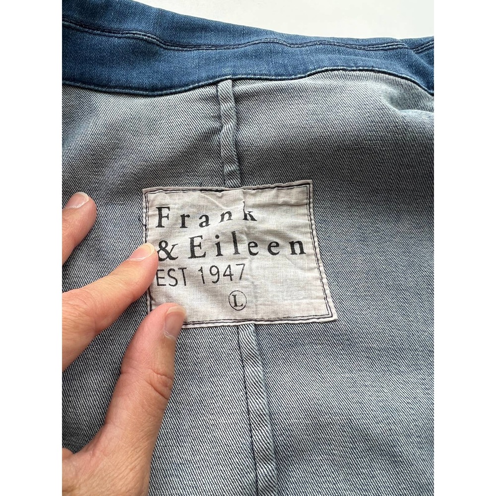 Frank & Eileen Denim Blazer Jacket in Deep Blue - Picture 2 of 14